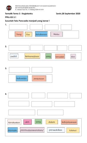 Menyusun Teks Pancasila
