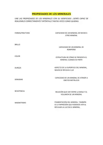Propiedades de los minerales