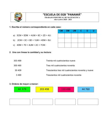 Números seis cifras