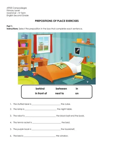 Prepositions exercises