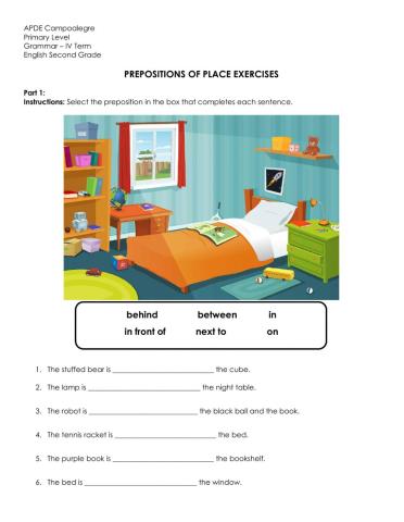 Prepositions exercises