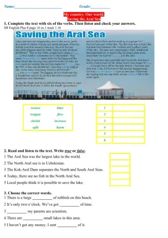 My country. Our world. Saving the Aral Sea