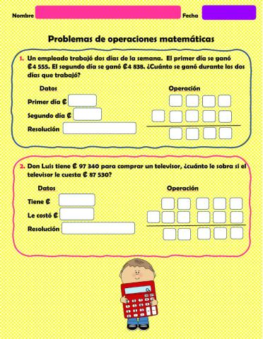 Problemas suma y resta