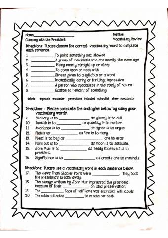 Camping with the President