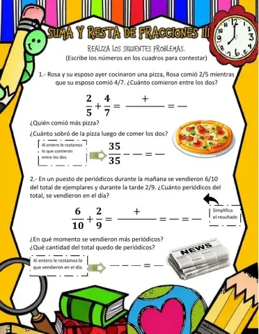 Suma y resta de fracciones 3