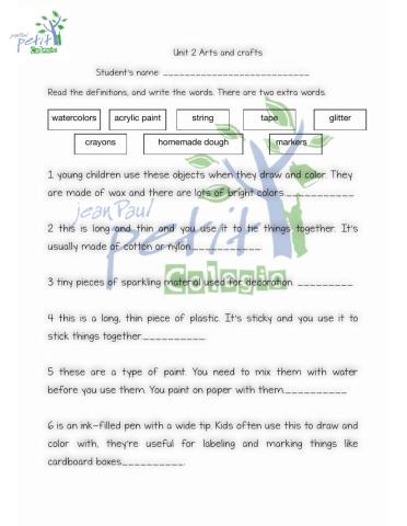 Arts and crafts materials