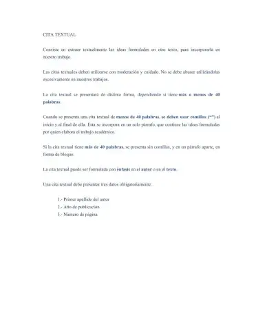 Cita textual