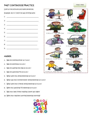 Past Continuous Practice