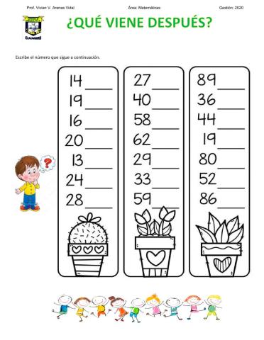 ¿Cuál número sigue?
