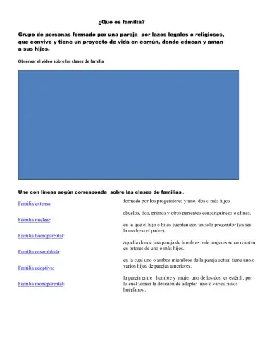 Tipos de familias creado por Carlos Portilla