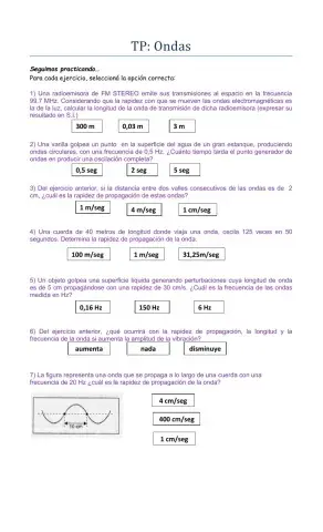 Ondas: caracteristicas