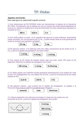 Ondas: caracteristicas