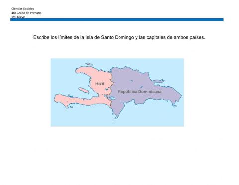 Límites de la Isla de Santo Domingo