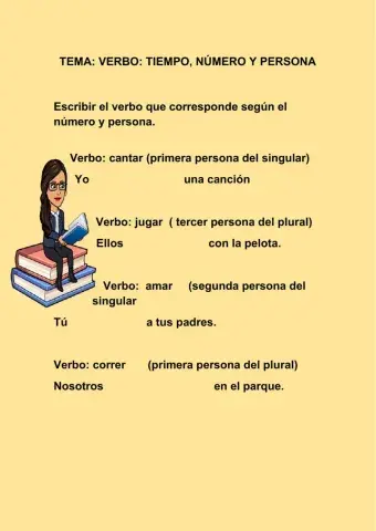 Verbo tiempo, número y persona