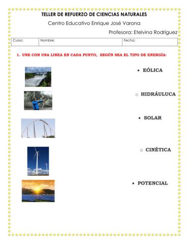 Tipos de energía