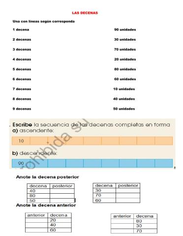 Decenas elaboradas por Carlos Portilla