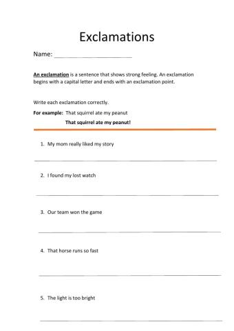 Exclamations