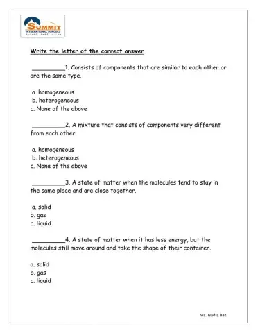 Mixtures & Solutions