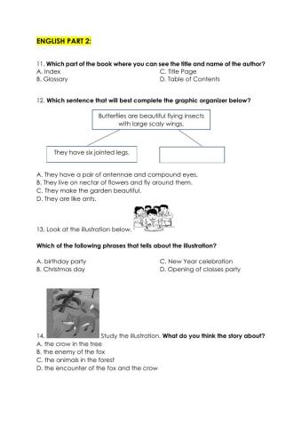 Diagnostic Test in English PART 2