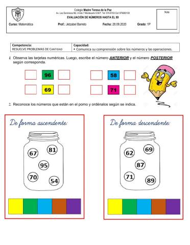 Examen bimestral de aritmética