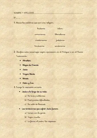 Evaluación Inicial 6º