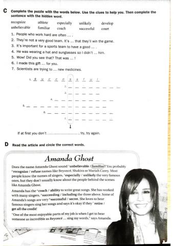 Keep Thinking Workbook Vocab