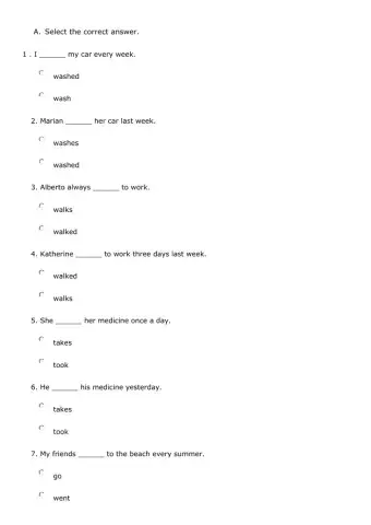 Present Simple, Continous and Past Simple