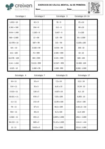 Càlcul mental 1 CS