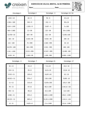 Càlcul mental 1 CS