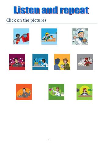 Listen and repeat the professions tiger team 5 macmillan