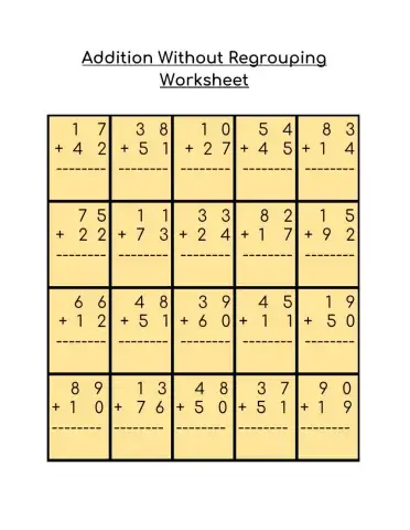 Adding without Regrouping