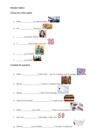 Present Simple (To be and Auxiliaries)