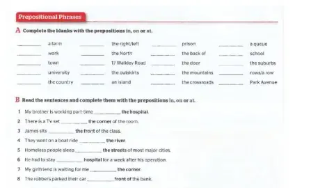 Prepositional phrases (U2)
