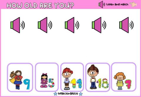 How old are you?(Listen and match)