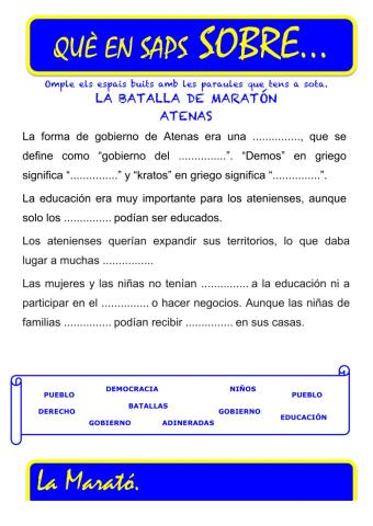 Que saps sobre...La Batalla de Marató CM-4t