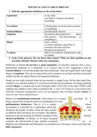 Politica Life in the UK