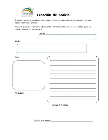 Creación de noticia