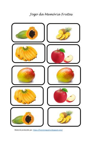 Jogo da Memória Frutas
