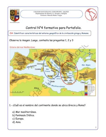 Ubicacion geografica Griegos y Romanos.