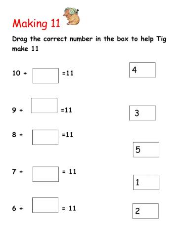 Number bonds 11