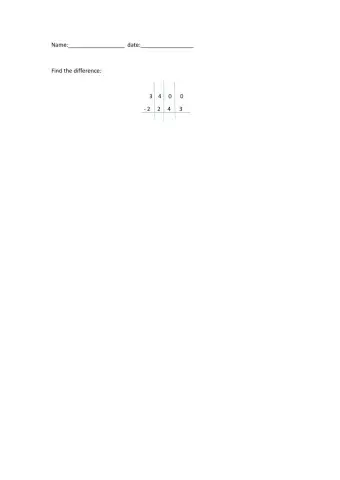 Subtract with regrouping