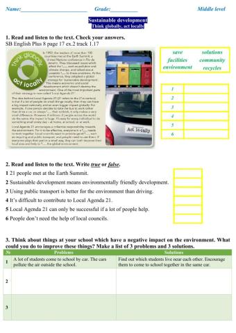 Sustainable development Think globally, act locally (2)