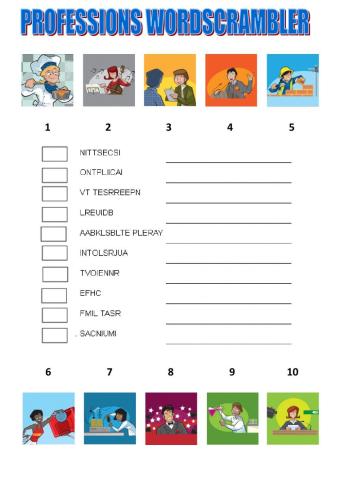 Professions scrambler tiger 5 macmillan