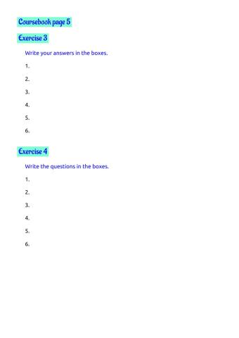 Page 5, exercises 3, 4