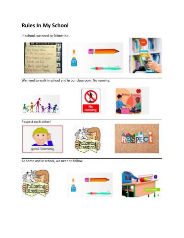 Rules In My School ques 1