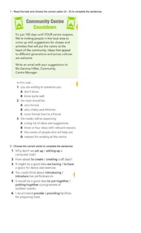 U8 - Writing - Email