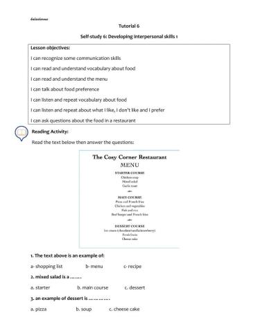 T6: Developing interpersonal skills