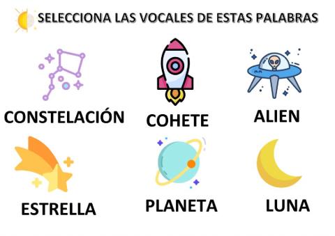 Las vocales- el universo