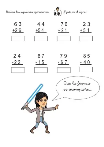 Sumas y restas sin llevadas 1