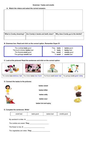 Grammar: Tastes and Smells